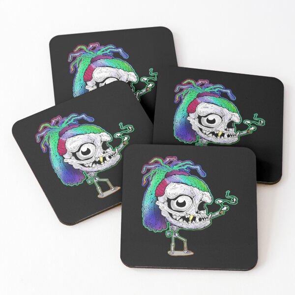 Item preview, Rainbow Dreadlock Funky Skull Skeleton designed and sold by iduzarts.