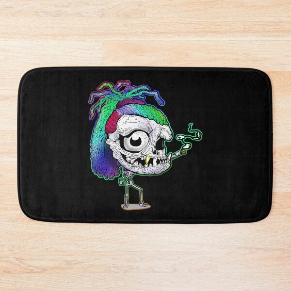 Item preview, Rainbow Dreadlock Funky Skull Skeleton designed and sold by iduzarts.
