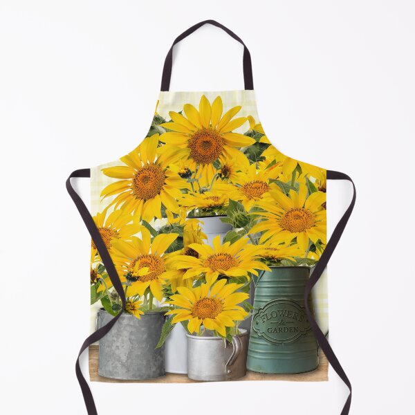 Item preview, Farmhouse Sunflowers with Yellow Plaid designed and sold by moosemtndesign.