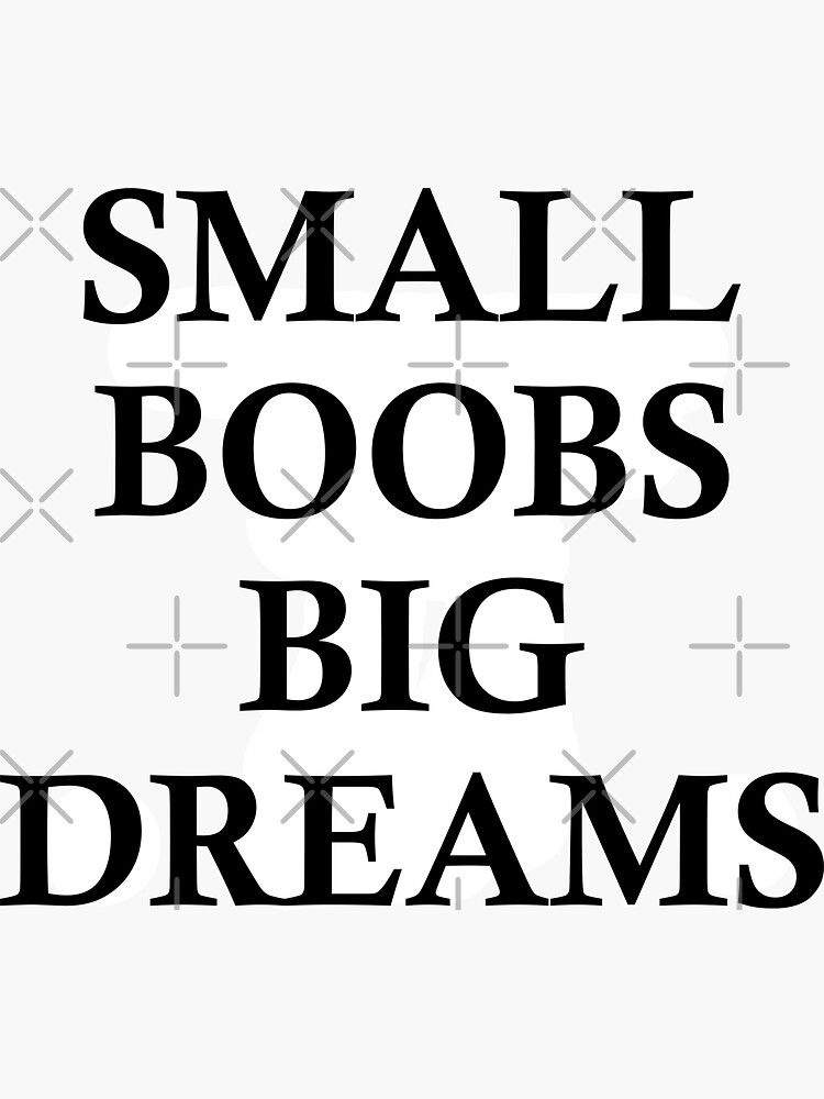 Small Boobs Big Dreams Sticker For Sale By Outzy Redbubble