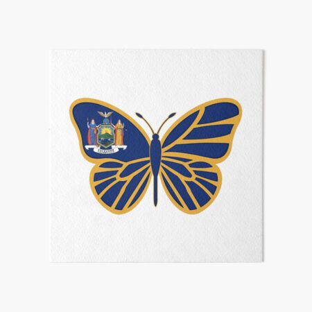 Artikel-Vorschau von Flagge des Staates New York, Schmetterling, designt und verkauft von Gsallicat.