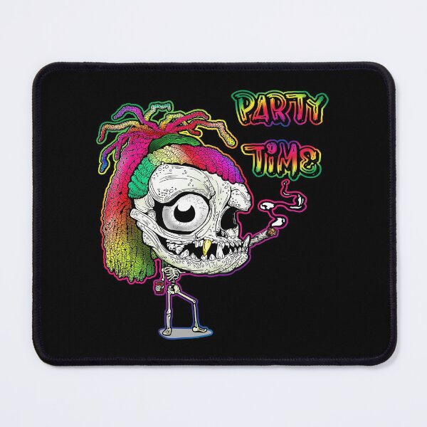 Item preview, Rainbow Dreadlock Funky Skull Skeleton: Party Time designed and sold by iduzarts.