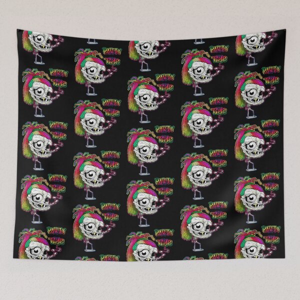 Item preview, Rainbow Dreadlock Funky Skull Skeleton: Party Time designed and sold by iduzarts.