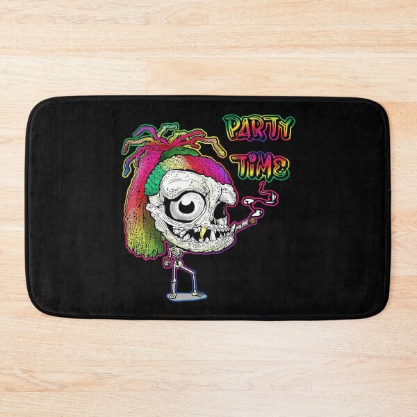 Item preview, Rainbow Dreadlock Funky Skull Skeleton: Party Time designed and sold by iduzarts.