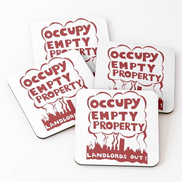Item preview, Occupy Empty Property, Landlords Out! - Punk, Leftist, Socialist, Anarchist, Squatter  designed and sold by SpaceDogLaika.