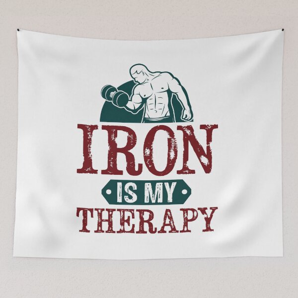 Item preview, Gym lover Quotes :Iron is my therapy  designed and sold by remonss.