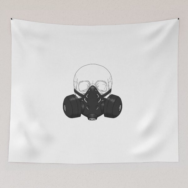 Item preview, Skull wearing a gasmask  designed and sold by DoesArtAndStuff.
