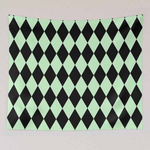 Item preview, HARLEQUIN MADNESS ( FUNHOUSE GREEN) designed and sold by Antisocial Creatives.