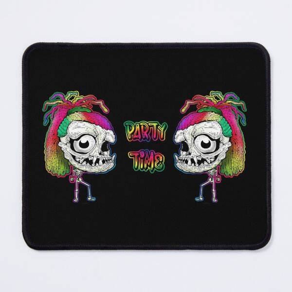 Item preview, Rainbow Dreadlock Funky Skull Skeleton: Party Time designed and sold by iduzarts.