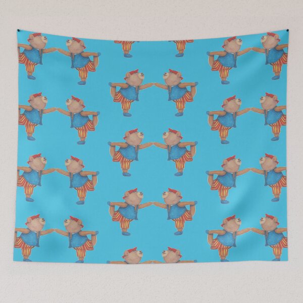 Item preview, French Twins in Yoga Bear Dancer's pose designed and sold by MonicaArtist.