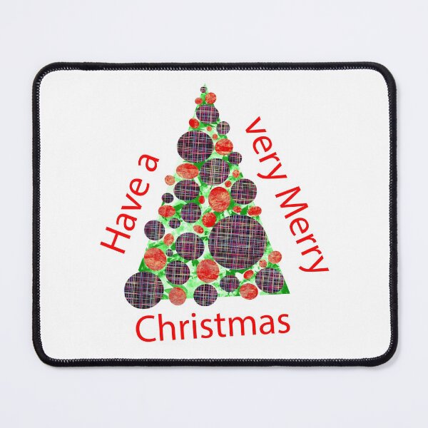 Item preview, Have a very Merry Christmas Modern Tree in Red designed and sold by AMSonArt.