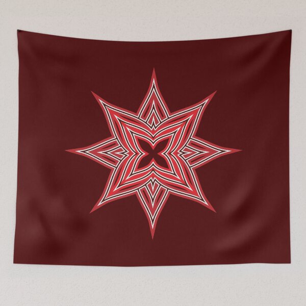 Item preview, 80s Retro Boho Orange, Burgundy and Brown Flower designed and sold by minimal-trends.