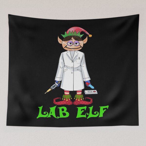Item preview, LAB ELF FUNNY CHRISTMAS MEDICAL LAB SCIENTIST TECH SCIENTIST MICROBIOLOGY designed and sold by Hippiesole.