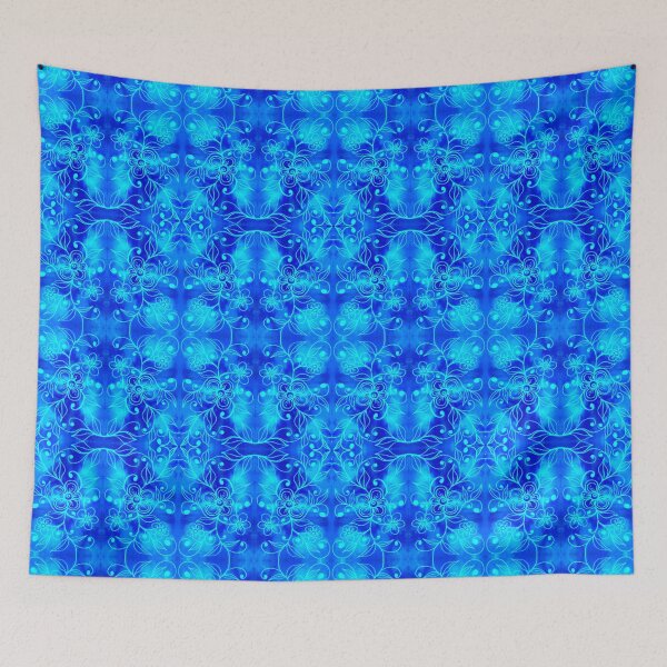 Item preview, Abstract Floral Pattern Blue designed and sold by Sebastian Grafmann.