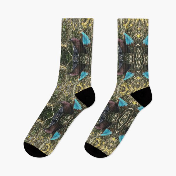 Item preview, Teal birds flock the Spring Kowhai - Botanical Divine, Taupo, NZ designed and sold by RoseAromas.