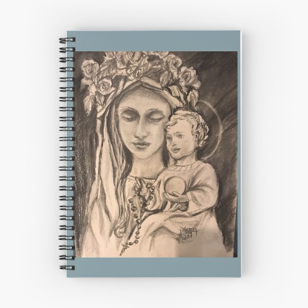 Item preview, Blessed Mother with Child Jesus designed and sold by paintingsbyk.