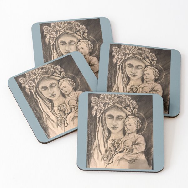 Item preview, Blessed Mother with Child Jesus designed and sold by paintingsbyk.