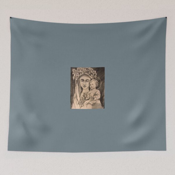 Item preview, Blessed Mother with Child Jesus designed and sold by paintingsbyk.