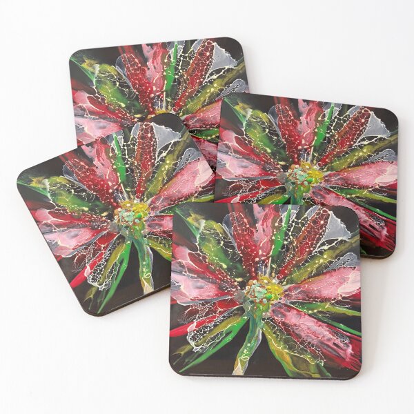 Item preview, Festive poinsettia designed and sold by Gill Barrett Art.
