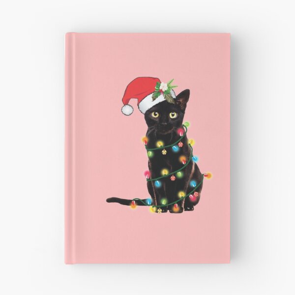 Item preview, Gato negro de Papá Noel enredado en luces Papá Noel navideño designed and sold by tronictees.