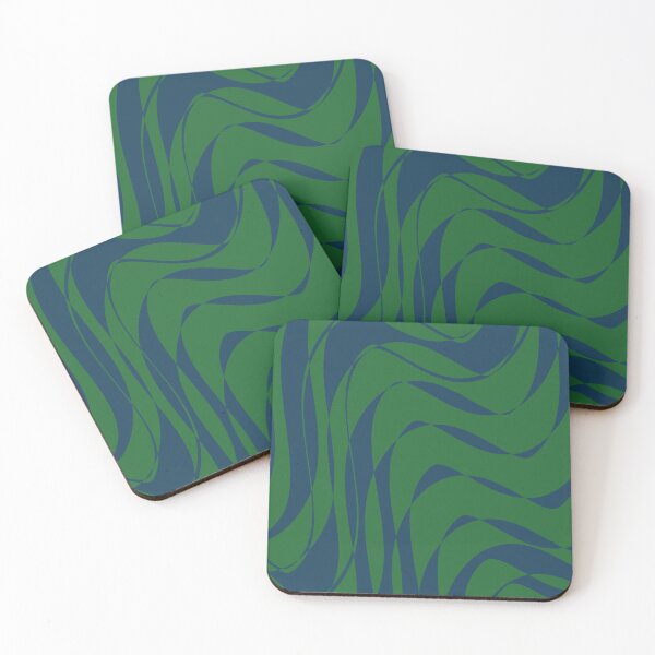 Item preview, Retro Abstract in Green and Navy designed and sold by JuneJournal.