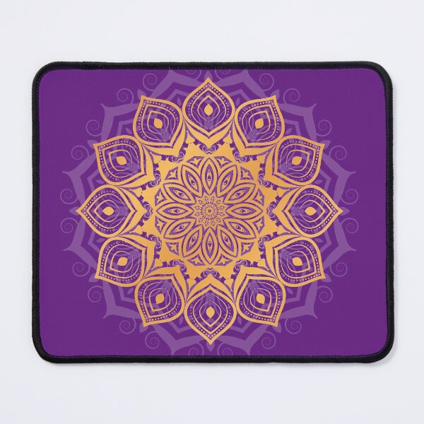 Item preview, Gold and purple mandala flower designed and sold by urban-color.