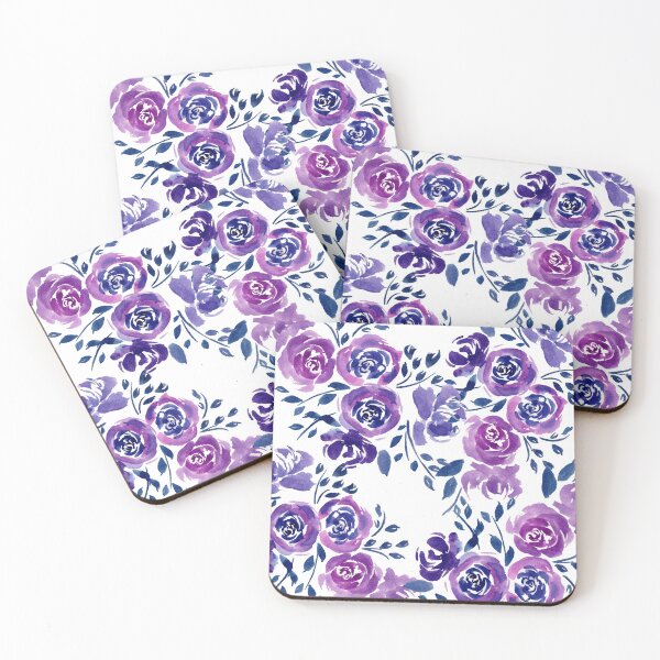 Item preview, Purple Watercolor Roses Pattern designed and sold by Sebastian Grafmann.
