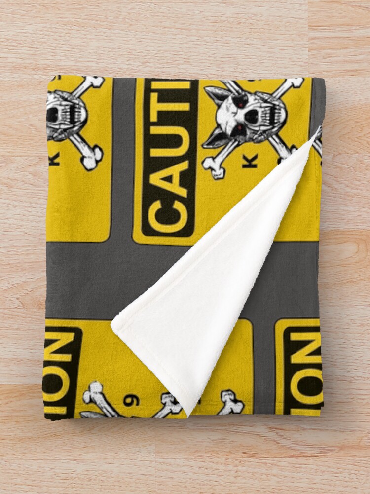 Thumbnail 3 of 6, Throw Blanket, CAUTION- K9- DOG designed and sold by RENAGADE4LYF.