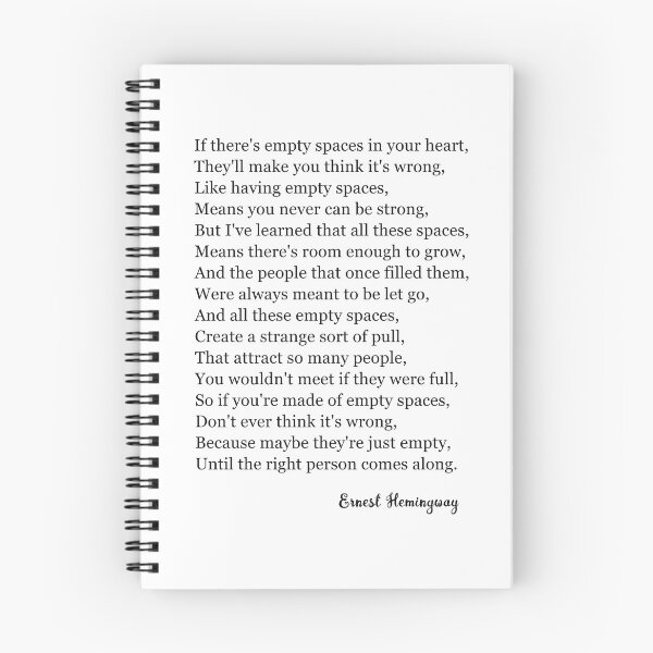 Item preview, Empty Spaces Poem  designed and sold by corbrand.