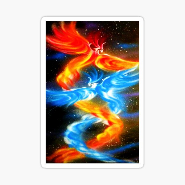 Fire and Ice Sticker