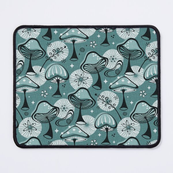 Item preview, Mid Mod Mushrooms - Blue ©studioxtine designed and sold by studioxtine.