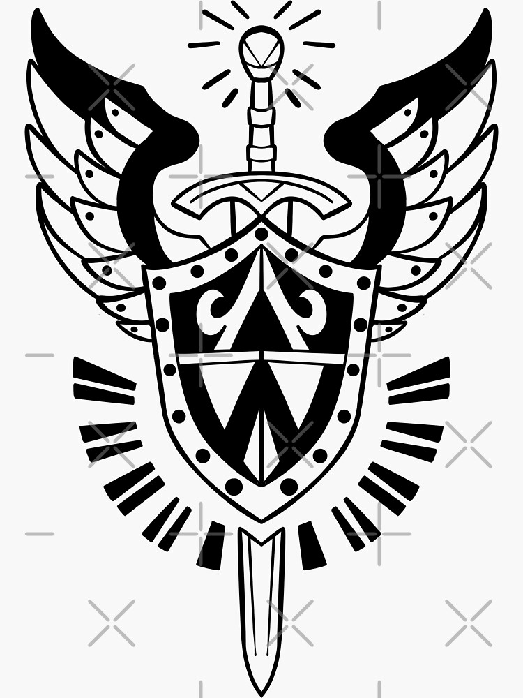 Paladin Oath Of Devotion Black Sticker For Sale By Milmino Redbubble   Bg,f8f8f8 Flat,750x,075,f Pad,750x1000,f8f8f8 