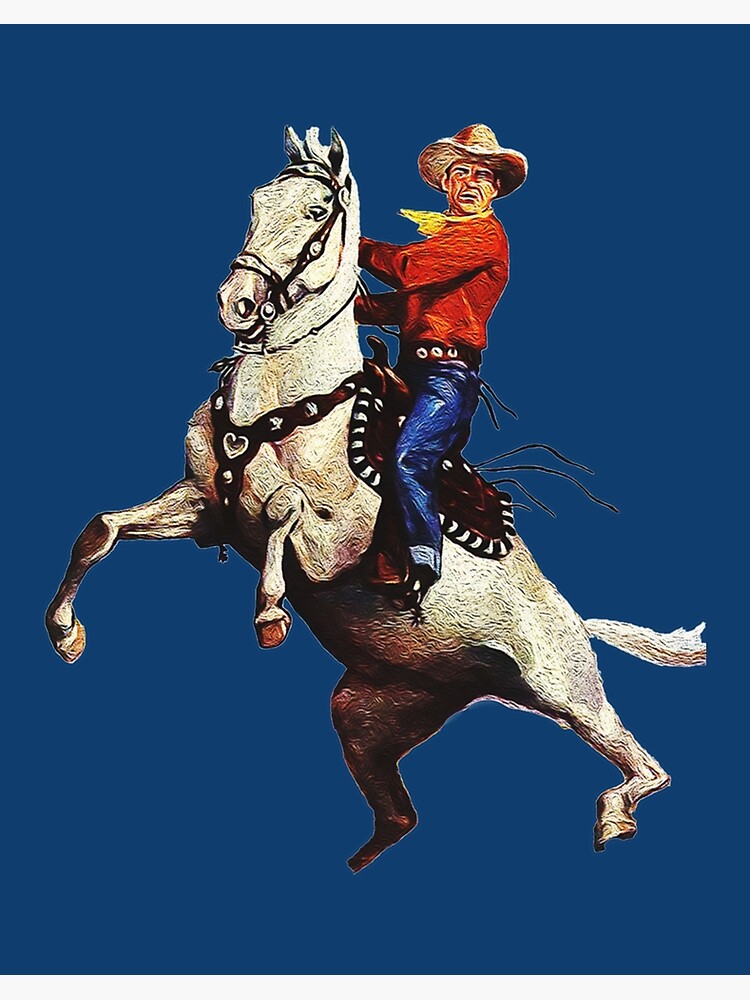 Vintage Western Gift Wrapping Paper Cowboy Horse
