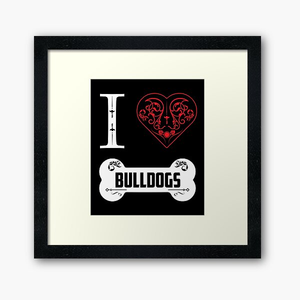 Item preview, Funny Bulldog Design I Heart Bulldogs Bone Ornaments designed and sold by drwigglebutts.