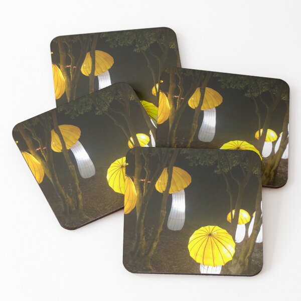 Item preview, Mushrooms in the Garden at Night Blooms in Huntsville Botanical Gardens  designed and sold by Silver Sky by Janet.