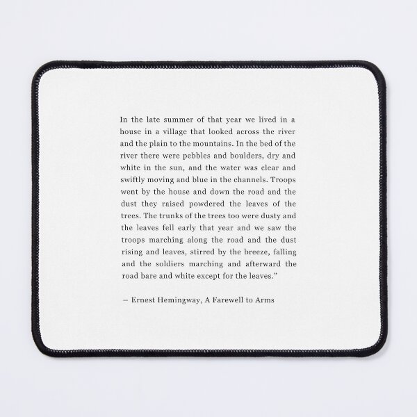 Item preview, A Farewell to Arms, Ernest Hemingway Quote designed and sold by corbrand.
