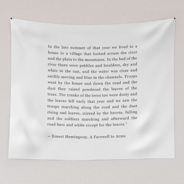 Item preview, A Farewell to Arms,  Ernest Hemingway Quote designed and sold by corbrand.