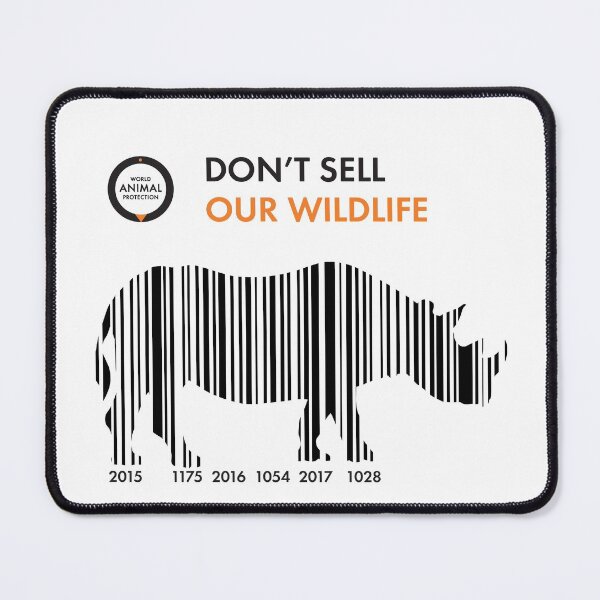 Rhino - Don't sell our wildlife Mouse Pad