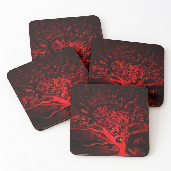 Item preview, The Red Tree at Night Blooms in Huntsville Botanical Gardens  designed and sold by Silver Sky by Janet.
