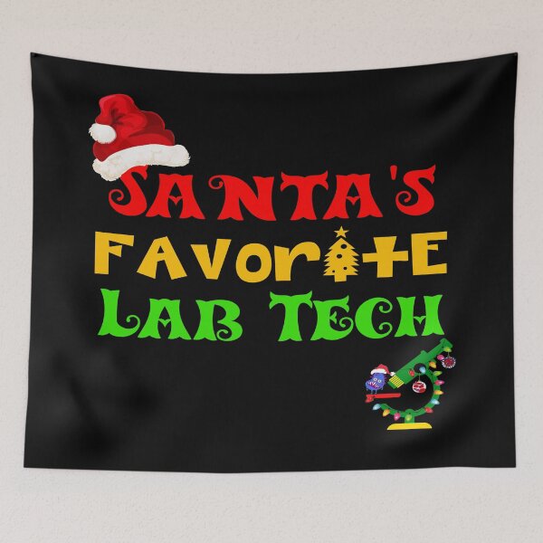 Item preview, SANTA'S FAVORITE LAB TECH FUNNY MEDICAL LABORATORY SCIENTIST SCIENTIST MICROBIOLOGY designed and sold by Hippiesole.