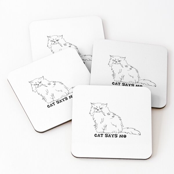 Item preview, CAT SAYS NO  designed and sold by RetroPlaceee.