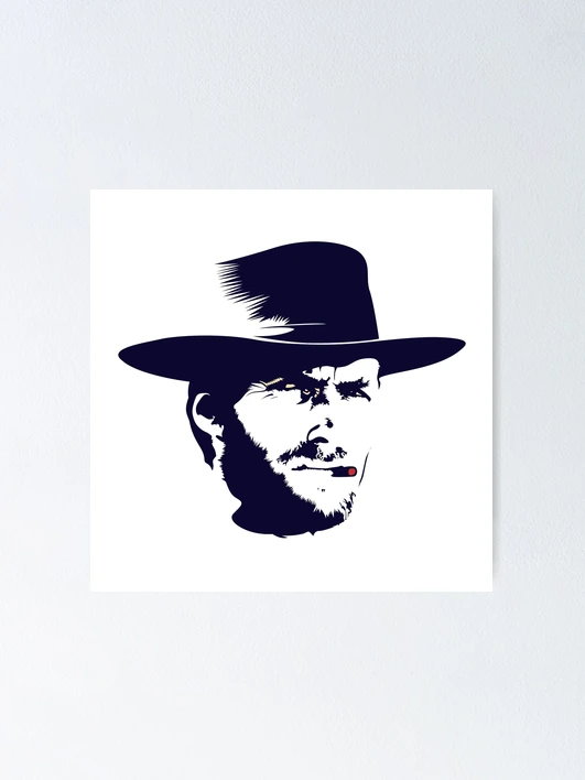 The Good hot the Bad and the Ugly, Clint Eastwood, art print by Posterography