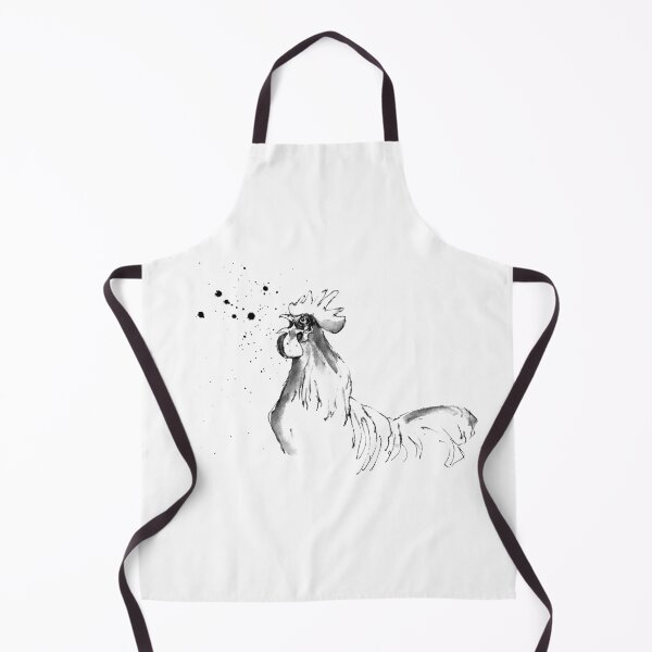 Item preview, Crowing rooster - hand drawing, black ink drawing designed and sold by un-artiges.
