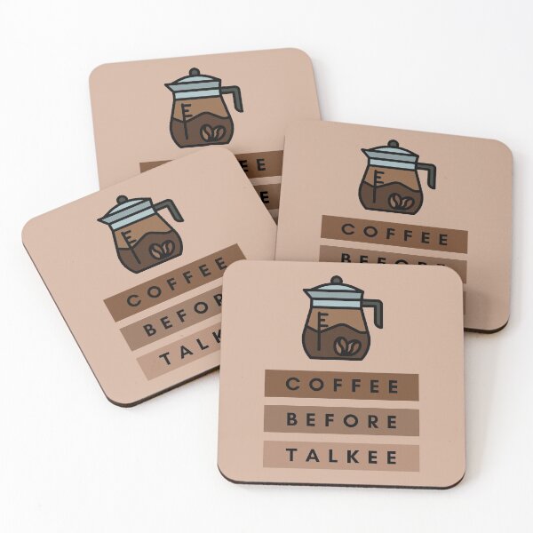 Item preview, Coffee Before Talkee Coffee Drinker Humor designed and sold by EllConApparel.