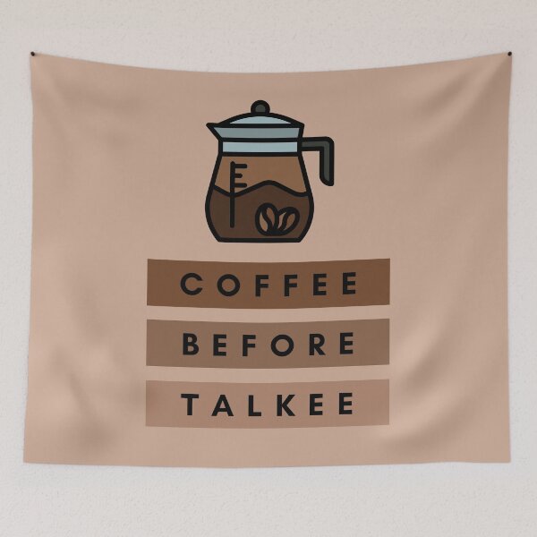 Item preview, Coffee Before Talkee Coffee Drinker Humor designed and sold by EllConApparel.