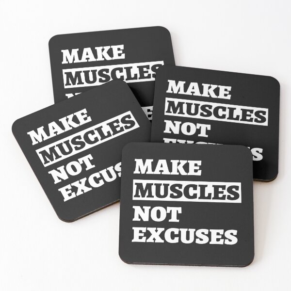 Item preview, Make Muscles Not Excuses, Bodybuilding Motivation designed and sold by 24FAHSION.