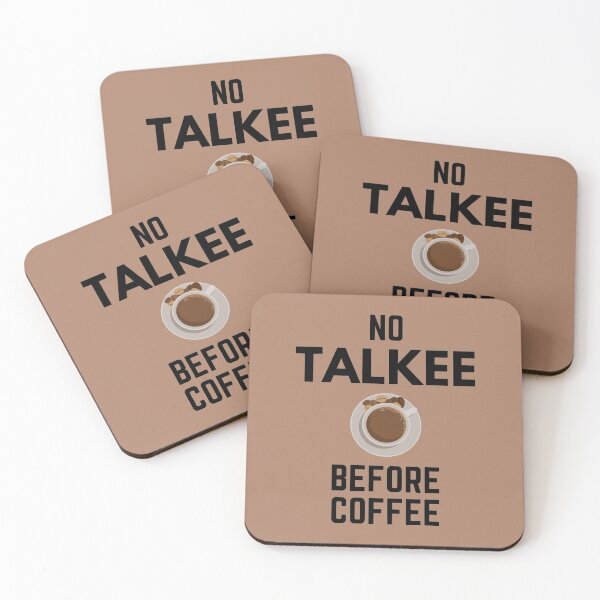 Item preview, No Talkee Before Coffee Caffeine Sarcasm designed and sold by EllConApparel.
