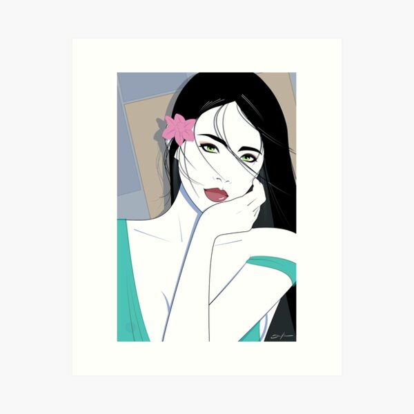 Sexy Elegant Woman Boobs Poster Patrick Nagel Pop Art Painting 80s