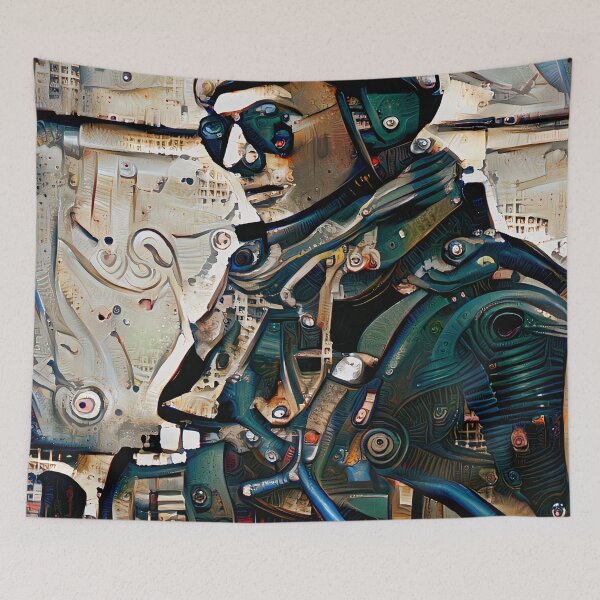Item preview, Hydraulic Soldier | Industrial AI Art designed and sold by Artificial-Arts.