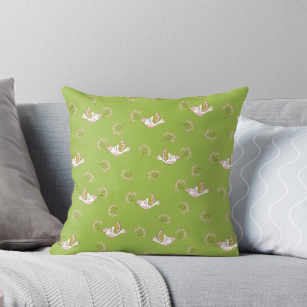 Item preview, Christmas Doves with Pink Flowers on Green Background designed and sold by Jaydee001.